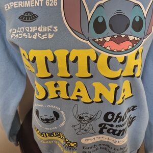 Disney Stitch Ohana Kids Sweatshirt - Blue and Yellow